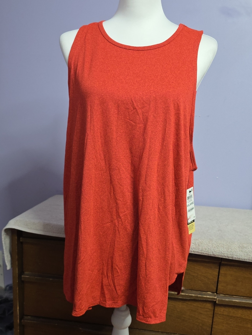 Ideology Burnt Orange Sleeveless Scoop Neck Tank Top